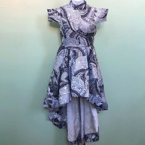 CQ By CQ Women's Black/W Print H-L Dress Sz M  NWT